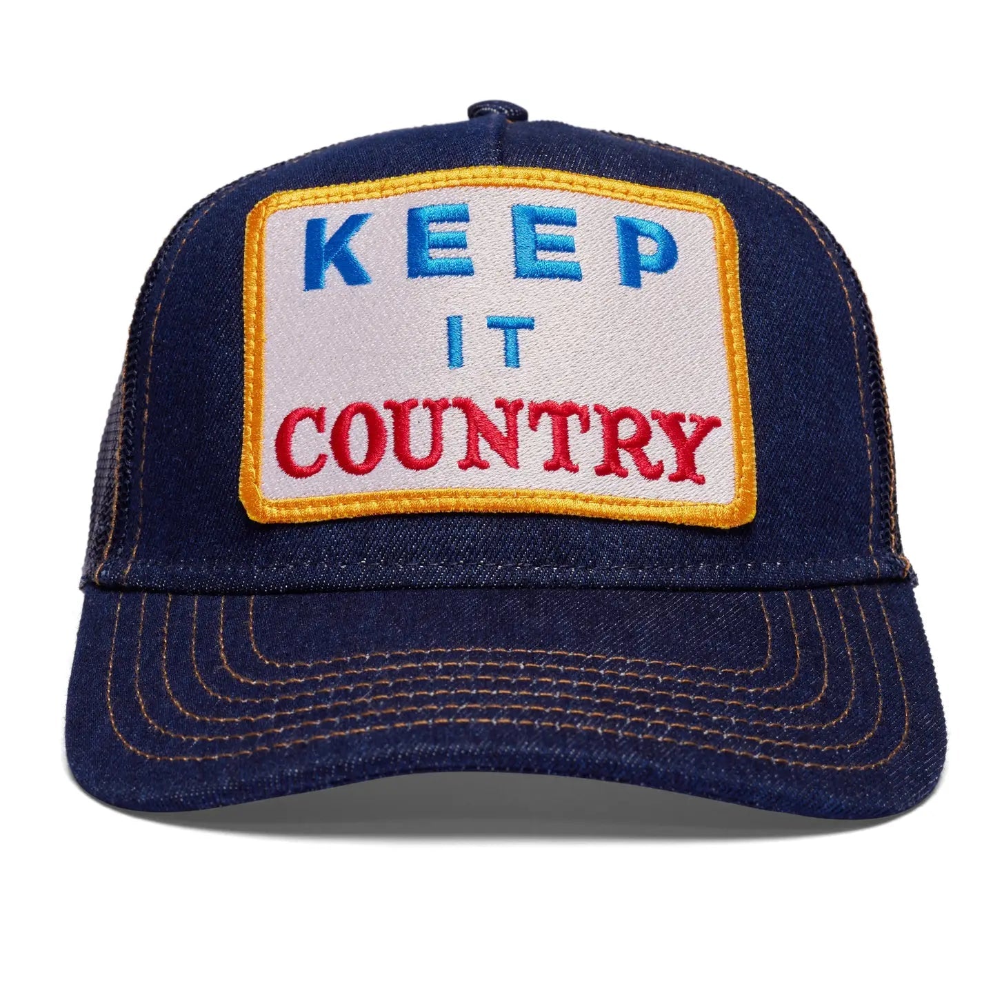 Keep It Country Trucker Hat - Denim - The Salty BabeHats