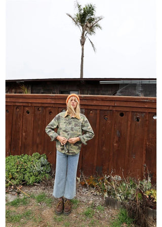 Kickin' It Denim Jacket - Army - The Salty BabeJackets