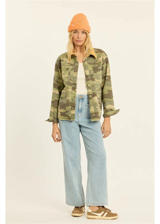 Kickin' It Denim Jacket - Army - The Salty BabeJackets