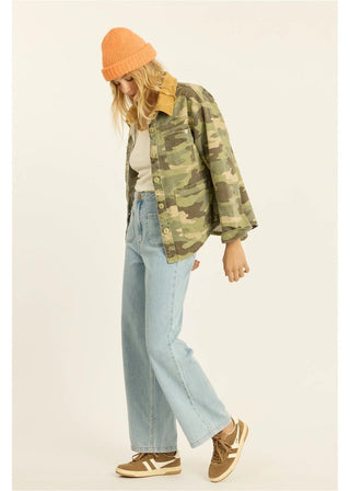 Kickin' It Denim Jacket - Army - The Salty BabeJackets