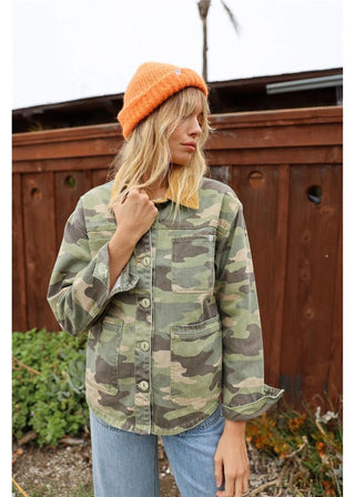 Kickin' It Denim Jacket - Army - The Salty BabeJackets