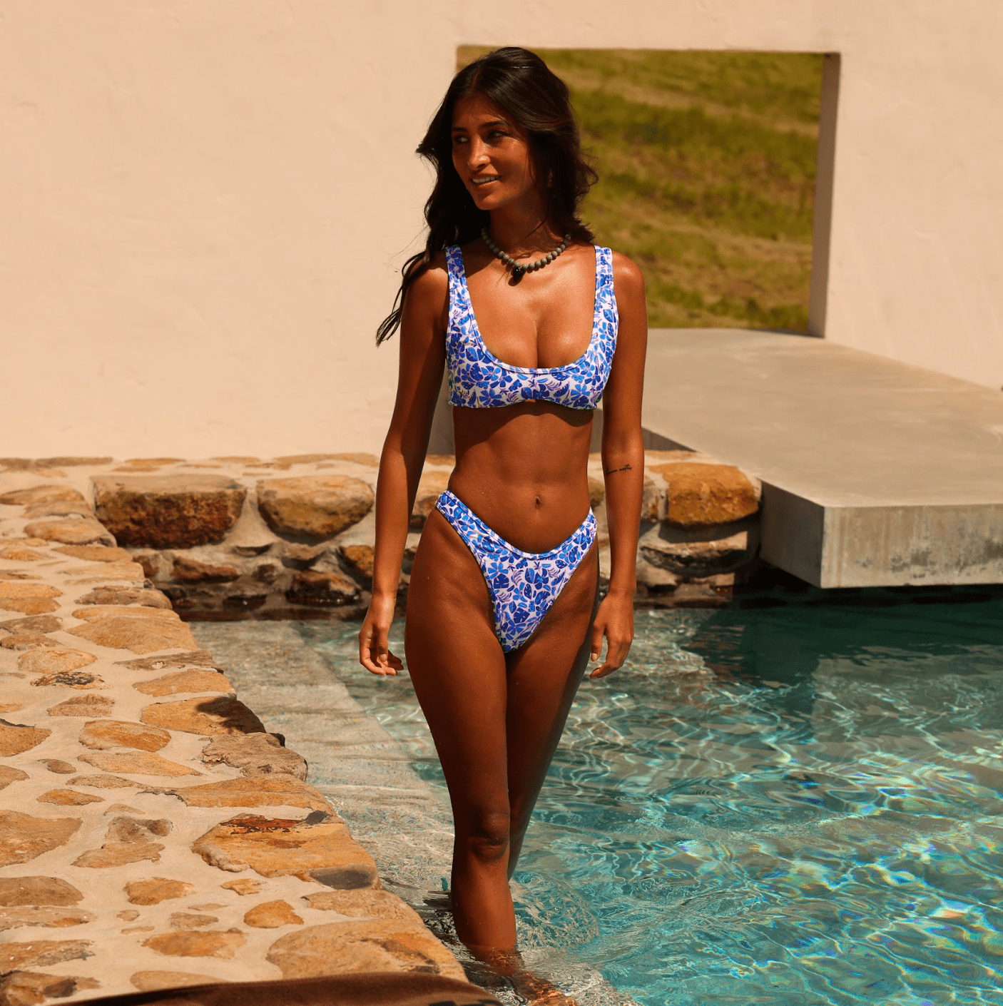 KULANI KINIS Bind Slim Scoop Bikini Top - Ocean Colada - The Salty BabeSwim Tops