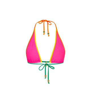 KULANI KINIS Bind Triangle Halter Bikini Top - Passionfruit Punch - The Salty BabeSwim Tops