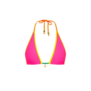 KULANI KINIS Bind Triangle Halter Bikini Top - Passionfruit Punch - The Salty BabeSwim Tops