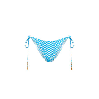 KULANI KINIS Dipped Cheeky Tie Bikini Bottom - Checkmate - The Salty BabeSwim Tops