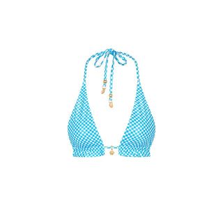 KULANI KINIS Frill Halter Bralette Bikini Top - Checkmate - The Salty BabeSwim Tops