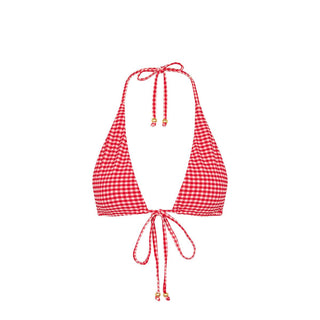 KULANI KINIS Front Tie Halter Bikini Top - Strawberry Siesta - The Salty BabeSwim Tops