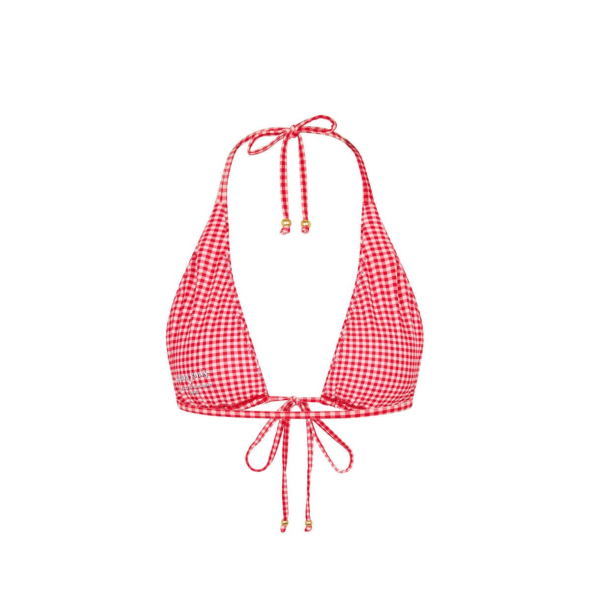 KULANI KINIS Front Tie Halter Bikini Top - Strawberry Siesta - The Salty BabeSwim Tops