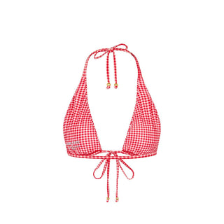 KULANI KINIS Front Tie Halter Bikini Top - Strawberry Siesta - The Salty BabeSwim Tops