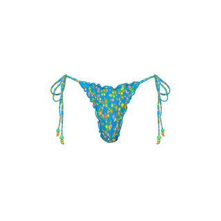 KULANI KINIS Lettuce Edge Thong Tie Bikini Bottom - La Belle - The Salty BabeSwim Bottoms