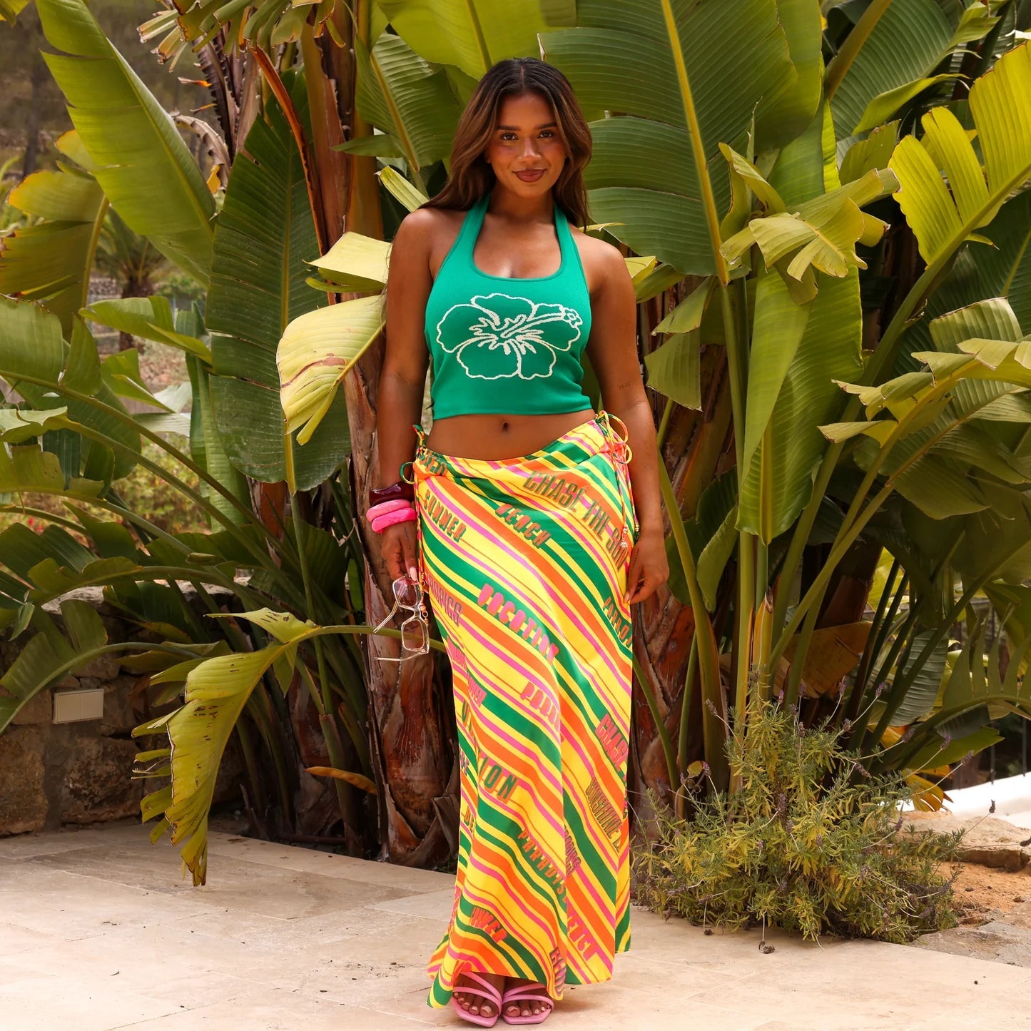 KULANI KINIS Satin Tie Side Maxi Skirt - Sunshine Lover - The Salty BabeSkirts