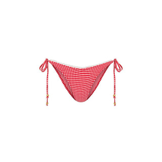 KULANI KINIS Scallop Crochet Cheeky Tie Bikini Bottom - Strawberry Siesta - The Salty BabeSwim Bottoms