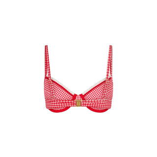 KULANI KINIS Scallop Crochet Underwire Bra Bikini Top - Strawberry Siesta - The Salty BabeSwim Tops