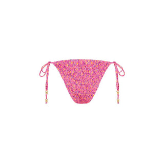 KULANI KINIS Shirred Dipped Cheeky Tie Bikini Bottom - Gelato Bloom - The Salty BabeSwim Bottoms