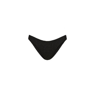 KULANI KINIS Shirred Minimal Full Coverage Bikini Bottom - Twilight Black - The Salty BabeSwim Bottoms