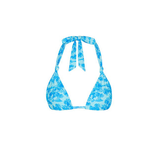 KULANI KINIS Soft Knot Halter Bikini Top - Ocean Paradise - The Salty BabeSwim Tops