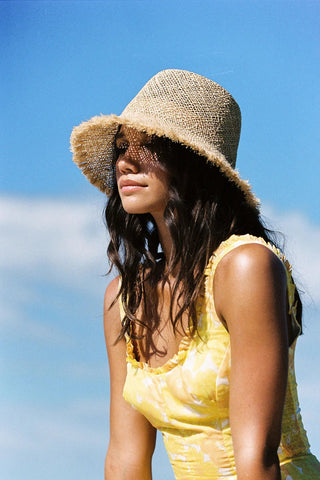 LACK OF COLOR Fray Reef Bucket Hat - Natural - The Salty BabeHats