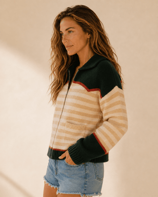 Lasso Line Zip Sweater - The Salty BabeSweaters