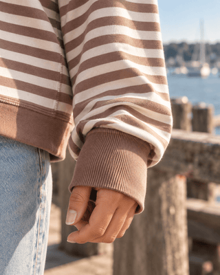 Latte Stripe Long Sleeve Top - The Salty BabeLong Sleeve Tops