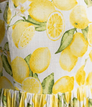 Lemon Bloom Strapless Midi Dress - The Salty BabeDresses