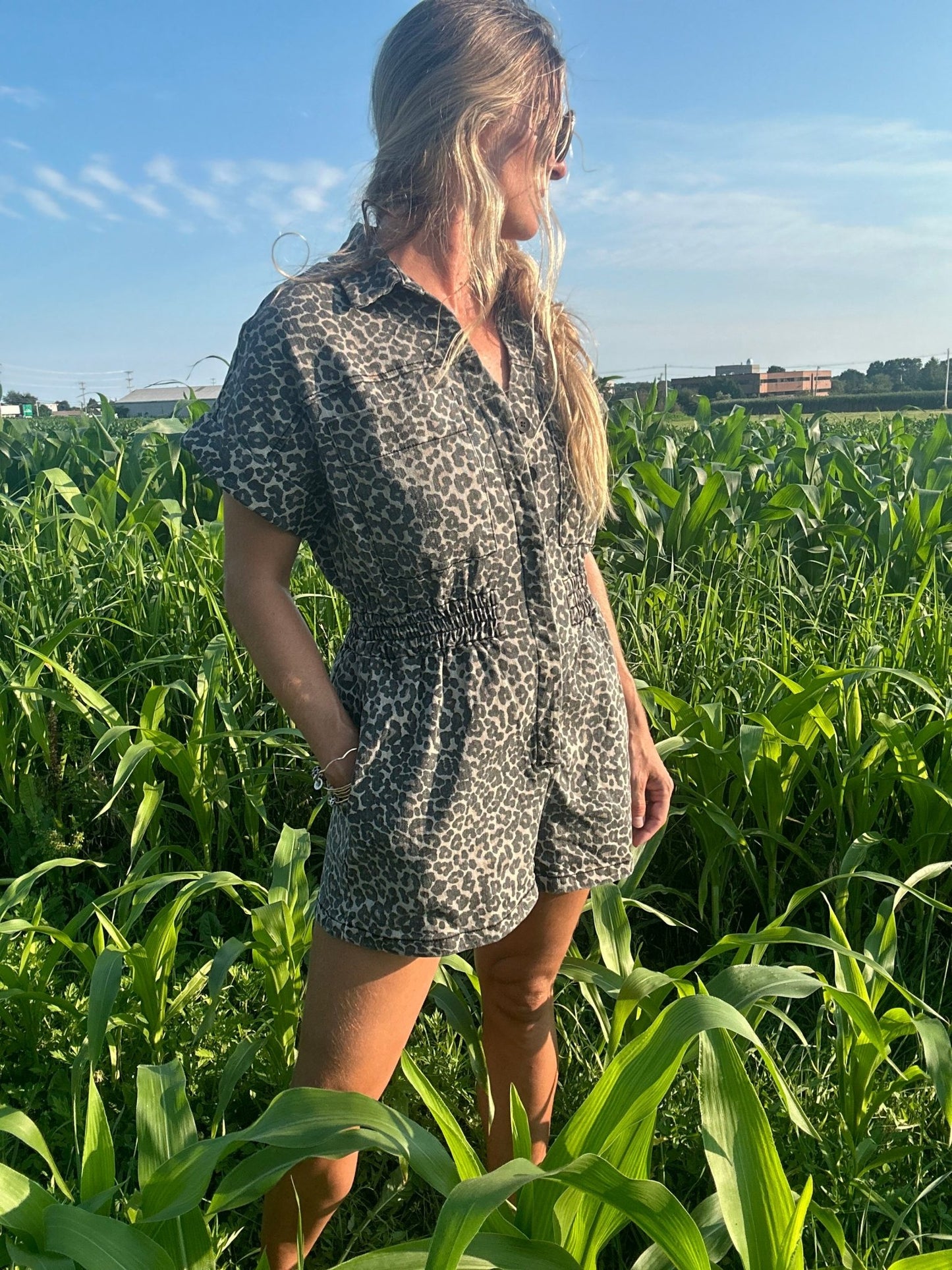 Leopards Playtime romper - The Salty BabeRomper