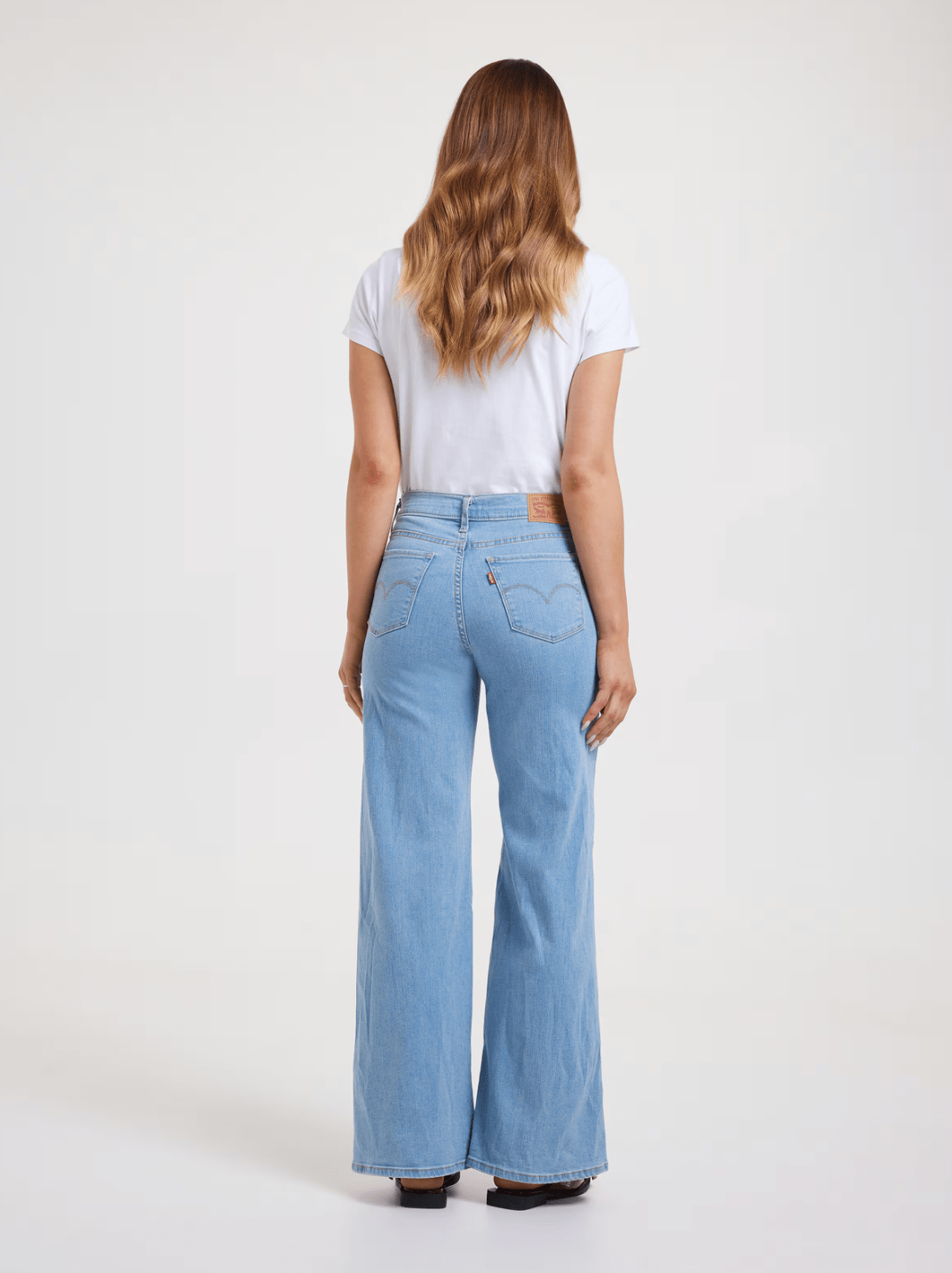 LEVI'S 318 Shaping Wide Leg Jeans - Tall Glass Of Water - The Salty BabePants