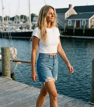 LEVI'S 501 Mid - Thigh Short - Blow Big Horns - The Salty BabeDenim Shorts