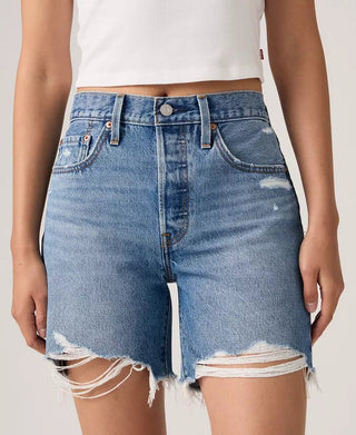 LEVI'S 501 Mid - Thigh Short - Blow Big Horns - The Salty BabeDenim Shorts