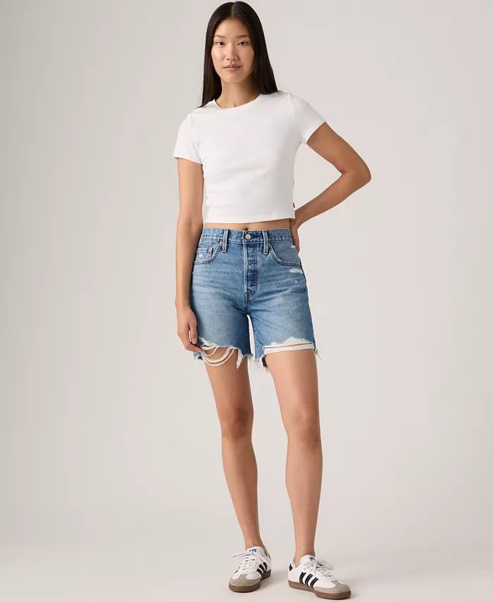 LEVI'S 501 Mid - Thigh Short - Blow Big Horns - The Salty BabeDenim Shorts