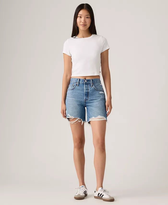 LEVI'S 501 Mid - Thigh Short - Blow Big Horns - The Salty BabeDenim Shorts