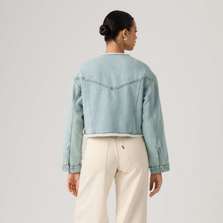 LEVI'S 90s Shrunken Collarless Trucker Jacket - Light Wash - The Salty BabeJackets