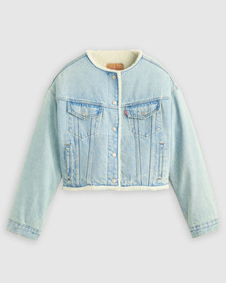 LEVI'S 90s Shrunken Collarless Trucker Jacket - Light Wash - The Salty BabeJackets