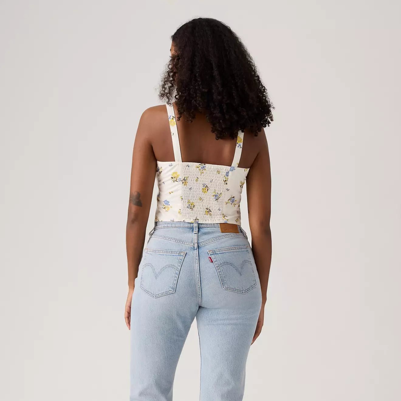 LEVI'S Adore Bustier Top - Deirdre Floral Egret - The Salty BabeTop