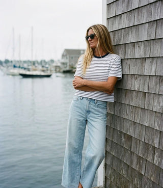 LEVI'S Cropped Anyday Tee - Capricorn Stripe - The Salty BabeTop