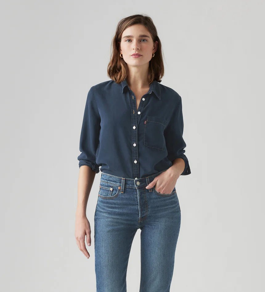 LEVI'S Darlene Utility Shirt - Initial Take - The Salty BabeLong Sleeve Tops