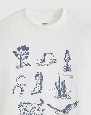 LEVI'S Graphic Short Stack Tee - Western Icon Chart Sugar Swizzle - The Salty BabeGraphic Tee Shirts