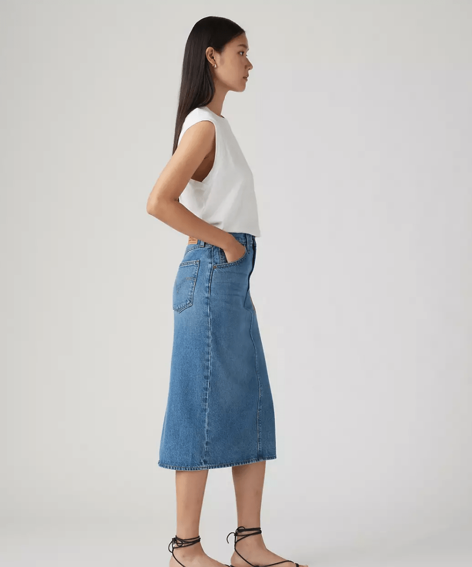 LEVI'S High - Rise Back Slit - Meadow Games - The Salty BabeSkirts
