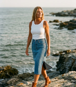 LEVIS Side Slit Maxi Skirt - Artist Divided T3 - The Salty BabeSkirts