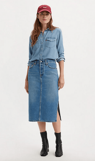 LEVIS Side Slit maxi skirt - Artist Divided T3 - The Salty BabeSkirts