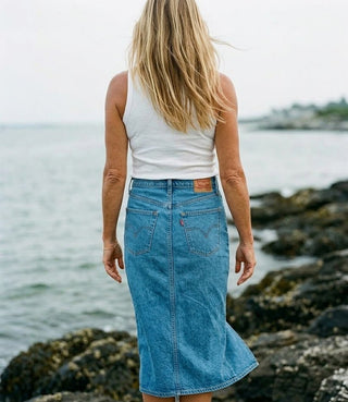 LEVIS Side Slit Maxi Skirt - Artist Divided T3 - The Salty BabeSkirts
