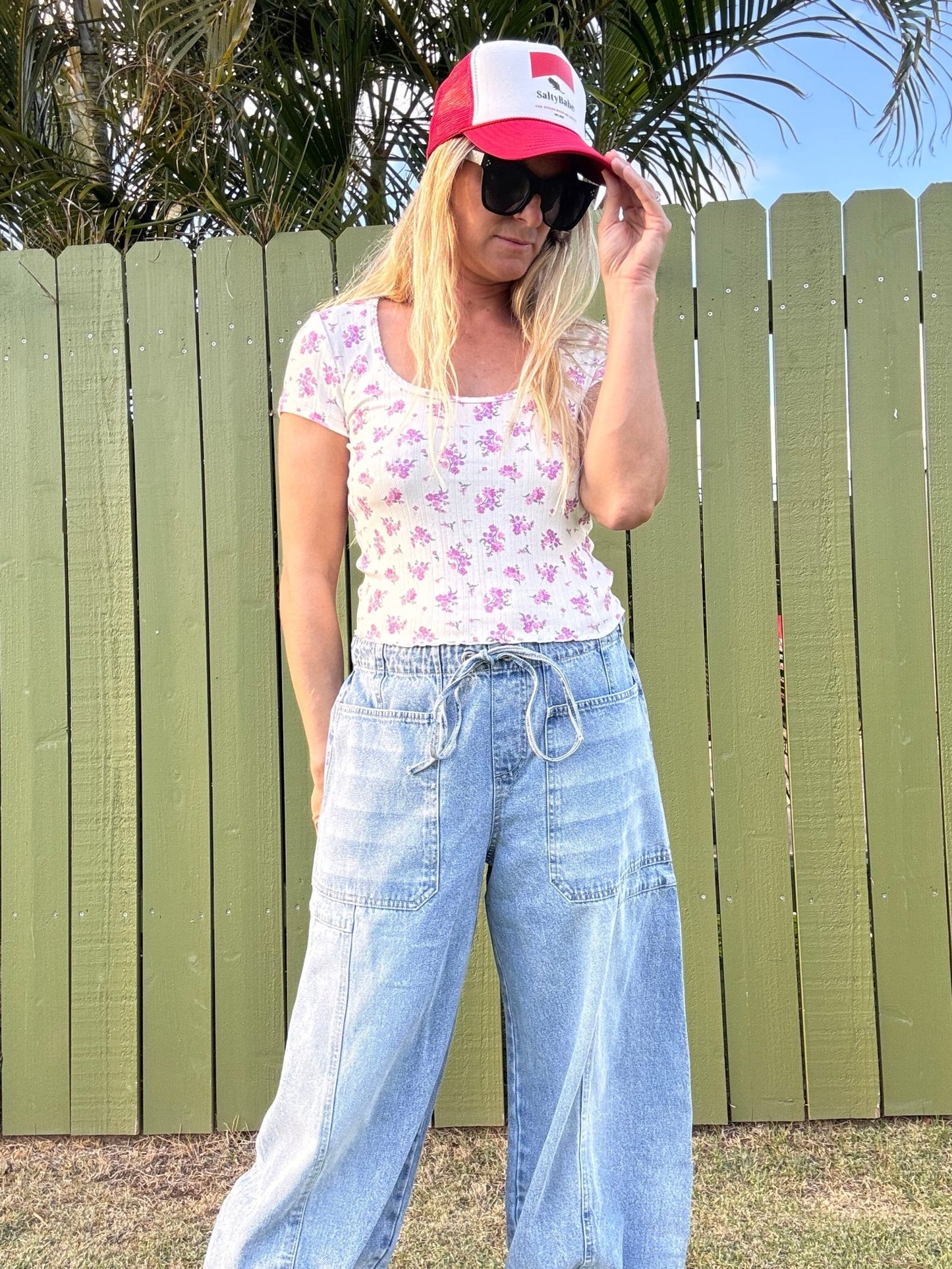 Liberated Days Drawstring Barrel Jean - The Salty BabeDenim Pants