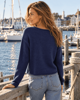 Light by the Sea Sweater - Navy/White - The Salty BabeSweaters