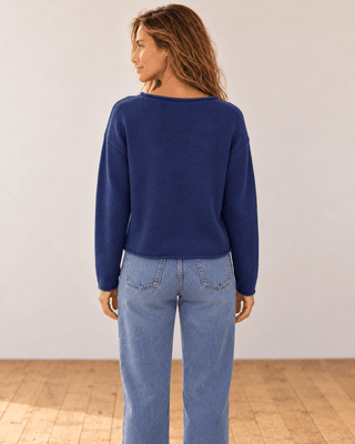 Light by the Sea Sweater - Navy/White - The Salty BabeSweaters