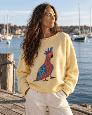 Little Friends Cockatoo Sweater - Creamy Yellow - The Salty BabeSweaters