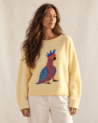 Little Friends Cockatoo Sweater - Creamy Yellow - The Salty BabeSweaters