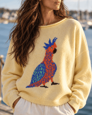 Little Friends Cockatoo Sweater - Creamy Yellow - The Salty BabeSweaters
