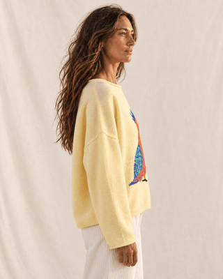 Little Friends Cockatoo Sweater - Creamy Yellow - The Salty BabeSweaters