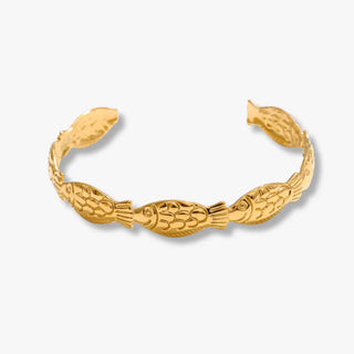 LIV BELLA VITA Isla Sardine Fish Adjustable Cuff Bracelet - The Salty Babebracelet