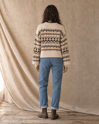 Lizzie Cardigan - Oat Tan Aztec - The Salty BabeSweaters