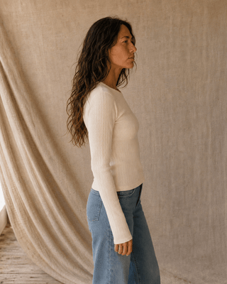 Louisa Knit Long Sleeve Top-Eggnog - The Salty BabeLong Sleeve Tops